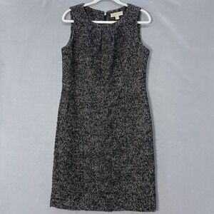 Michael Michael Kors Sheath Dress Womens Size 12 Tweed Wool Blend Professional